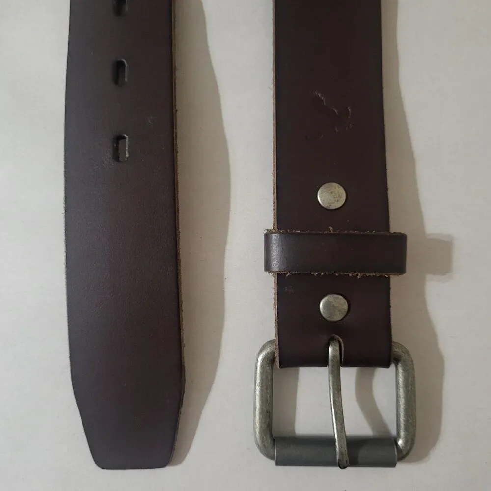 American Eagle Outfitters Belt 32in-36in Genuine Leather Brown‎ Classic Staple
